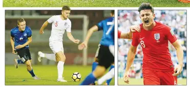  ??  ?? PRIDE IN THE SHIRT: Laurence in action for England C, left, and brother Harry at the World Cup
