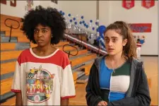  ?? PATTI PERRET — ORION RELEASING VIA AP ?? Ayo Edebiri, left, and Rachel Sennott in a scene from “Bottoms.”