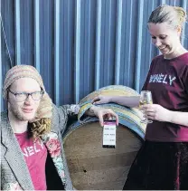  ?? PHOTO: SUPPLIED ?? Time is money . . . Winely cofounders Jacob Manning and Abbe Hyde say their ‘‘smart winemaking’’ technology can save a vintner 610 hours a day of repetitive work over 50 tanks.