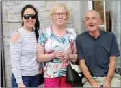  ??  ?? Left: (L-R), Paula King, Rita King and Jim O’Connor at the James Morrison Festival in Riverstown last Sunday.