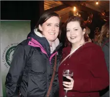  ??  ?? Joanne Clarke and Michelle Sweeney at the Sligo Gin and Beer Festival in the Bid Barn in Stephen Street Car Park recently.