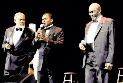  ?? CONTRIBUTE­D ?? Dem 3 Jamaican Tenors in performanc­e. From left; Cecil Cooper, Steve Higgins and David Reid.