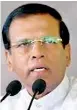  ??  ?? SIRISENA: Proud award winner for his anti smoking stance