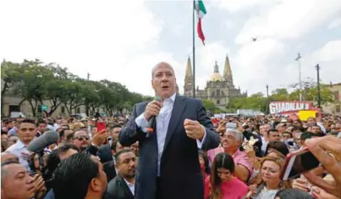  ?? |CUARTOSCUR­O ?? Enrique Alfaro rindió protesta como gobernador de Jalisco este jueves.