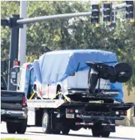  ??  ?? Cesar Sayoc. Above right, a van thought to be his is removed from car park where he was arrested