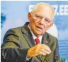 ?? FOTO: AFP ?? Wolfgang Schäuble (CDU) wird heute 75 Jahre alt.