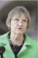  ??  ?? HEAD OF THE CRIMSON: Drew Faust, shown during commenceme­nt ceremonies in 2013, top and at left, and last year, above, said she’s leaving as Harvard president next year.