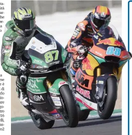  ?? GETTY ?? Remy Gardner (sin.) e Jorge Martin, entrambi 22 anni, in Moto2