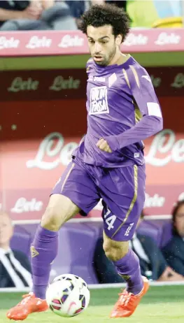  ?? LAPRESSE ?? Mohamed Salah, 23 anni, 16 presenze e 6 gol in campionato con la maglia della Fiorentina