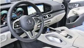  ??  ?? The interior of the 2019 Mercedes-Benz GLE is seriously luxurious.