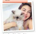  ?? PHOTO: INSTAGRAM/JACQUELINE­F143 ?? Jacqueline with her kitten, Yoda