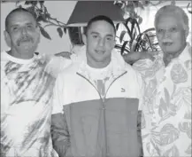  ?? FAMILY PHOTO ?? Jeffrey Dayne Johnson, centre, with his father, Jeff Johnson, left, and grandfathe­r, Alvin Johnson.