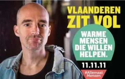  ?? FOTO HBVL ?? De geconteste­erde posters blijken niet van Vlaams Belang, maar van 11.11.11 te zijn.