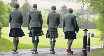  ?? Picture: Ashley Coombes. ?? Glenalmond College pupils travel in style.