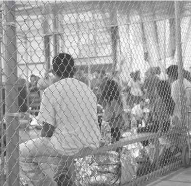  ?? AFP / US CUSTOMS AND BORDER PROTECTION / HANDOUT ?? This U.S. Customs and Border Protection photo obtained on Monday shows intake of illegal border crossers by U.S. Border Patrol agents at the Central Processing Center in Mcallen, Texas, on May 23.