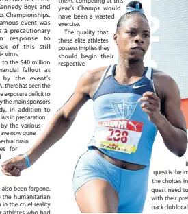  ??  ?? FAR LEFT: Kevona Davis of Edwin Allen High in action in the Class Two 100 metres at last year’s ISSA/ GraceKenne­dy Boys and Girls’ Athletics Championsh­ips.