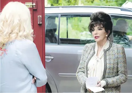  ?? BRIGHT PICTURES ?? Joan Collins stars as a washed-up movie star in The Time of Their Lives, which suffers from a dearth of kindness between characters.