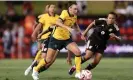  ?? Photograph: Brendon Thorne/Getty Images ?? Goalscorer Caitlin Foord in action for Australia against Jamaica in Newcastle on Tuesday night.