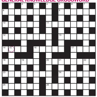  ??  ?? PlAy our accumulato­r game! every day this week, solve the crossword to find the letter in the pink circle. On Friday, we’ll provide instructio­ns to submit your five-letter word for your chance to win a luxury Cross pen. uK residents aged 18+, excl ni. terms apply. entries cost 50p.
