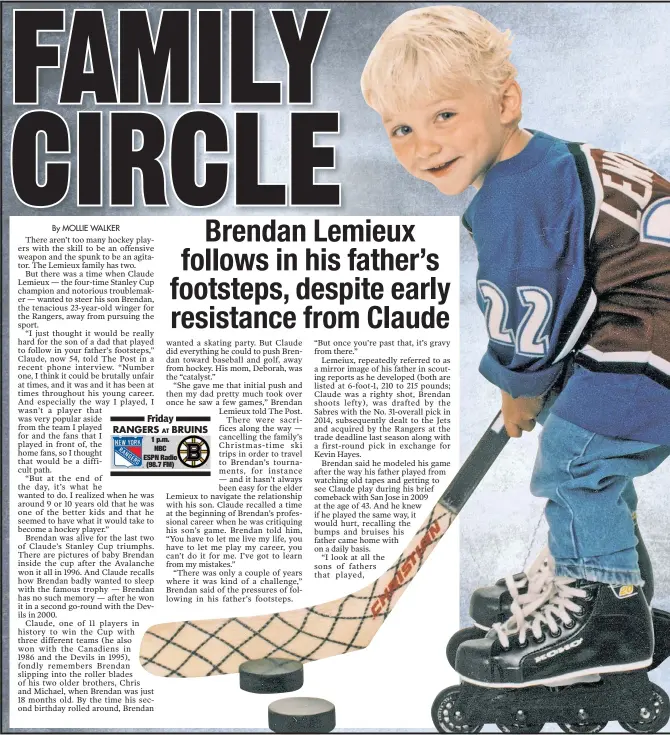 Brendan and Claude Lemieux become the first father/son duo to be