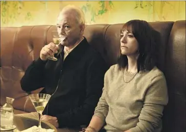  ?? A24/Apple+ ?? BILL MURRAY and Rashida Jones play father and daughter in the bitterswee­t comedy “On the Rocks.”