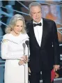  ??  ?? Faye Dunaway and Warren Beatty were caught up in the error.