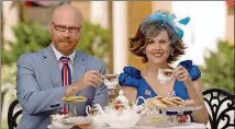  ?? HBO ?? Will Ferrell as Cord Hosenbeck (left) and Molly Shannon as Tish Cattigan will host HBO’s “The Royal Wedding Live with Cord and Tish!” on Saturday.