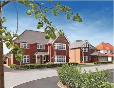  ?? ?? ● An artist impression of what some of the Redrow Daresbury Garden Village homes could look like