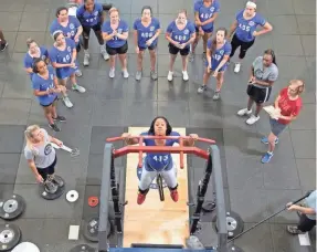  ??  ?? Sylvia Hoffman, a former basketball player at LSU-Shreveport, made the USA Bobsled national team after being discovered through Scouting Camp: The Next Olympic Hopeful.