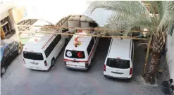  ??  ?? The Kuwaiti hospital in Gaza has three ambulances to transport patients.