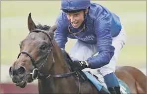  ??  ?? WINNING COMBINATIO­N: Pinatubo, pictured with William Buick, is due to return to racing on June 6.