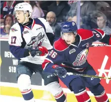  ?? NICK BRANCACCIO ?? Spitfires Igor Larionov, left, has left the team. The overage centre had produced just a pair of assists in eight games.