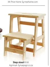  ??  ?? Step stool R191 Agrimark kaapagri.co.za