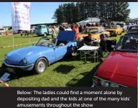  ??  ?? Below: Members of the Hawke’s Bay British and European Car Club always turn up in force, and they brought tea and scones with them this time