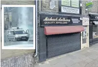  ?? Google streetview ?? ●● The theft took place at Michael Anthony Jewellers on Bank Street and (inset) the van the thieves tried to hijack