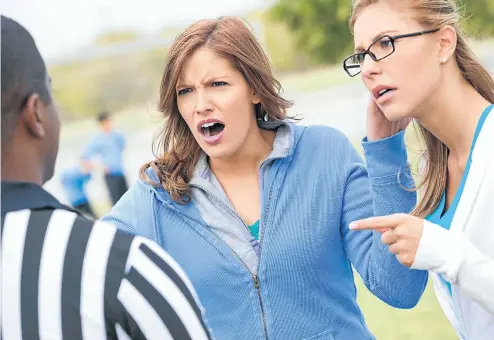  ?? Picture: iStock ?? Parents not only shout at referees — some have threatened them too.