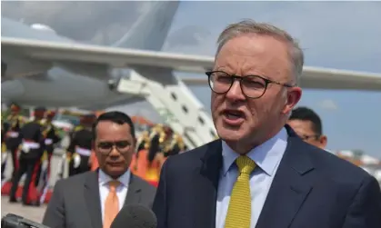  ?? Photograph: EyePress News/REX/Shuttersto­ck ?? Anthony Albanese arrives in Bali for the G20 summit. He will meet Xi Jinping on Tuesday.