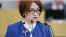  ?? ?? Nabiullina is famed for communicat­ing via her choice of brooches
