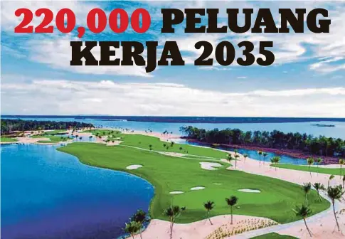  ??  ?? FOREST City Golf Resort menawarkan tiga lapangan dengan 54 lubang.