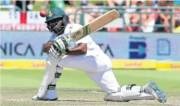  ?? Picture: Esa Alexander ?? On Friday against Sri Lanka, Temba Bavuma played a sweep shot that led to his dismissal by Lakshan Sandakan. It happened in his first match at No 4 as the successor to the great AB de Villiers in that crucial position in the batting order.