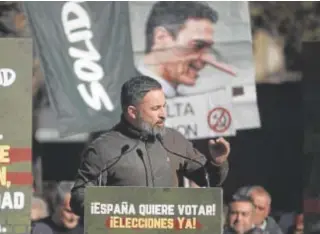  ?? // EP ?? El líder de Vox, Santiago Abascal, ayer en Barcelona