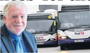  ??  ?? ●●Council leader Allen Brett (inset) welcomed the new youth bus pass