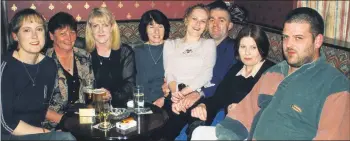  ??  ?? KARAOKE PEOPLE - Some of the large Glanworth contingent at a Karaoke competitio­n in The Rathcormac Inn, in April 2000, l-r: Mary Roche, Kate O’Rourke, Eilish Dunne, Mary McCarthy, Martina Irwin, John O’Donovan, Frances Irwin and Patrick Murphy.