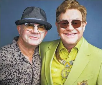  ?? Gavin Bond ?? SONGWRITIN­G partners Bernie Taupin and Elton John are still standing.