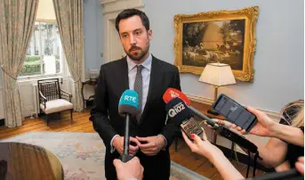  ??  ?? CHALLENGIN­G TIMES: Minister for Housing, Planning and Local Government Eoghan Murphy