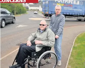  ??  ?? Driven round the bend Archie Galbraith and Douglas Eunson