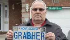  ?? ANDREW VAUGHAN/THE CANADIAN PRESS ?? Lorne Grabher’s personaliz­ed licence plate was withdrawn in January.