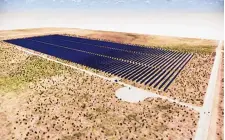  ?? COURTESY OF EOG RESOURCES ?? EOG Resources’ 8-megawatt solar array in Red Hills, shown here, came online in November, helping reduce the oil-and-gas operator’s carbon footprint in New Mexico while lowering operating costs.