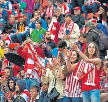  ??  ?? FORTALEZA. El Girona no ha perdido en su estadio en todo lo que llevamos de Liga.