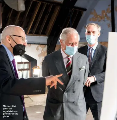  ?? PHOTO: FOUNDATION FOR JEWISH HERITAGE ?? Michael Mail gives the royal visitor a preview of the plans